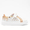 Lelli Kelly Gioiello Charm Bracelet Girls Shoes White/Rose Gold Trainers | New In