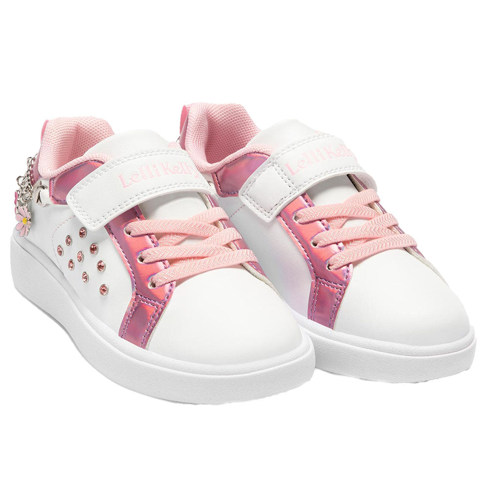 Lelli Kelly Gioiello Charm Bracelet Girls Shoes White/Pink Trainers | Sale UK 2.5 (EU 35)