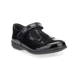 Start-Rite Poppy Black patent girls T-bar school shoes