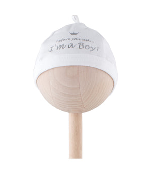 Bam Bam 'I'm A Boy' Baby Hat
