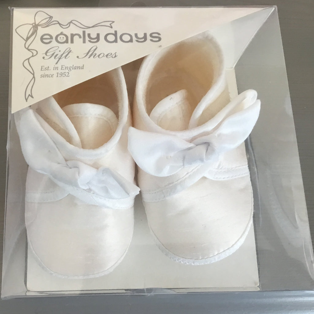 Early Days Bow Occasion Gift Shoes  - Ivory