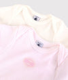 Petit Bateau Pale Pink Pinstriped Baby Vests