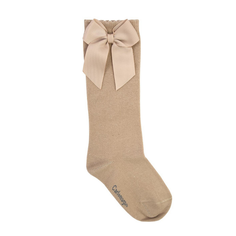 carlomagno-ribbon-knee-socks-beige
