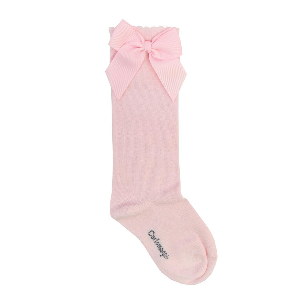 carlomagno-pale-pink-bow-knee-socks