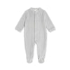 Marie Chantal Angle Silver Wing Velour Sleep-suit - Grey