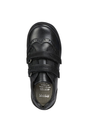 Geox Hadriel Black Leather Sneaker
