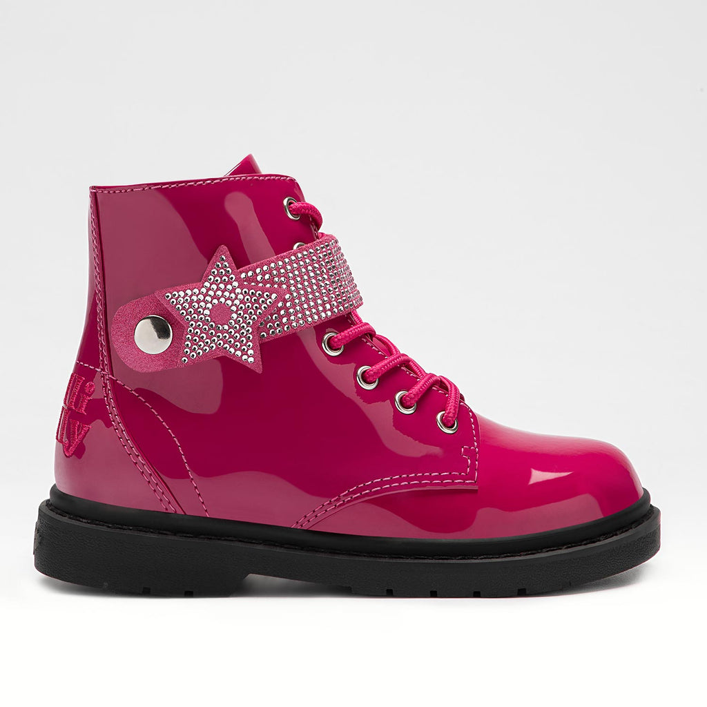 Lelli Kelly Stella Stellina Fuchsia Patent Winter Boots | HALF PRICE 50% OFF