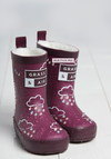 Grass & Air Winter Wellies Mulberry Colour-Changing with Teddy Fleece Lining
