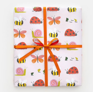 Pink Bugs Gift Wrapping Paper Caroline Gardner
