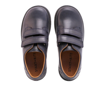 Start-Rite Lucky Navy leather boys riptape pre-school shoes