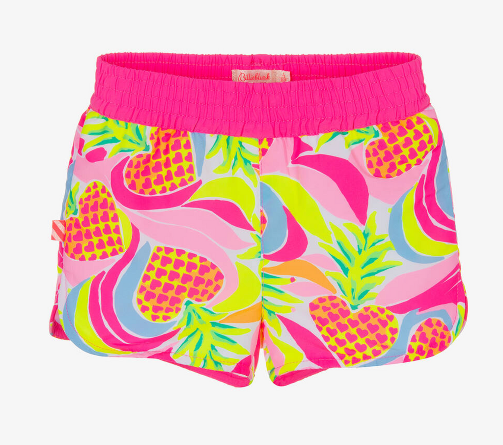 Billieblush Girls Pink Pineapple Swim Shorts  |U10506