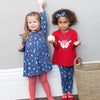 Kite Clothing Christmas Reindeer Tunic Girls Red Long Sleeved Top