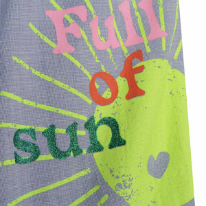 Billieblush Girls Blue Sun Print Cotton Playsuit | U14635