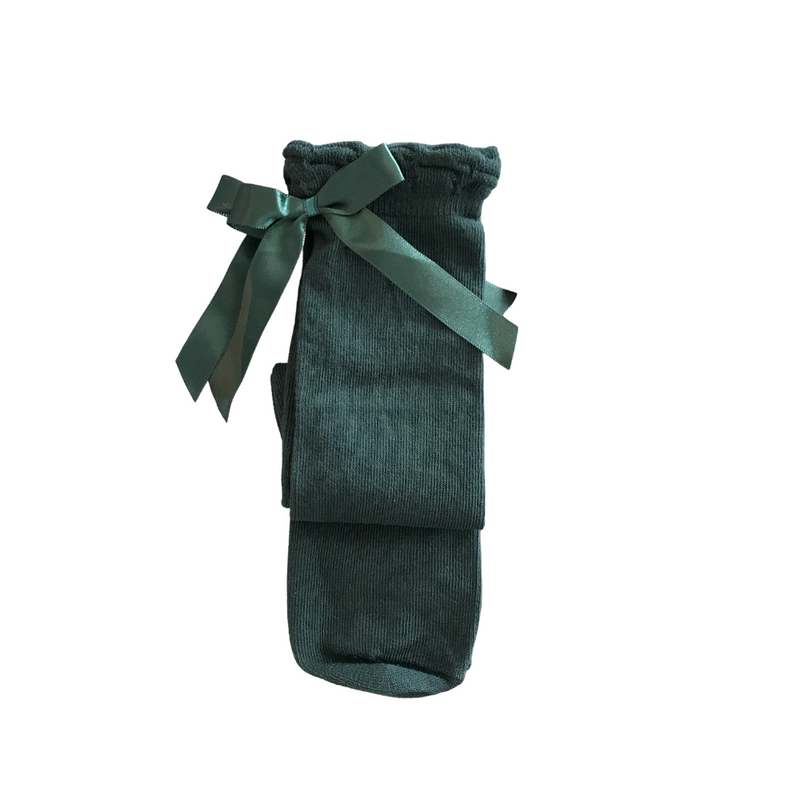 pex emerald green ribbon socks