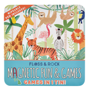 Floss & Rock Magnetic Fun & Games 4 Games in 1 Tin Jungle